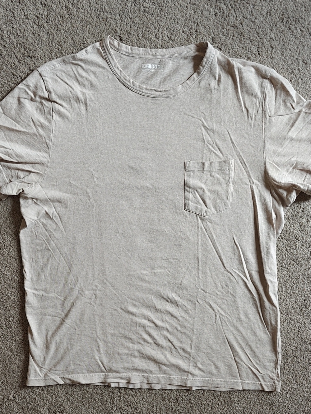 32° Cool | Crew Pocket Tee Beige